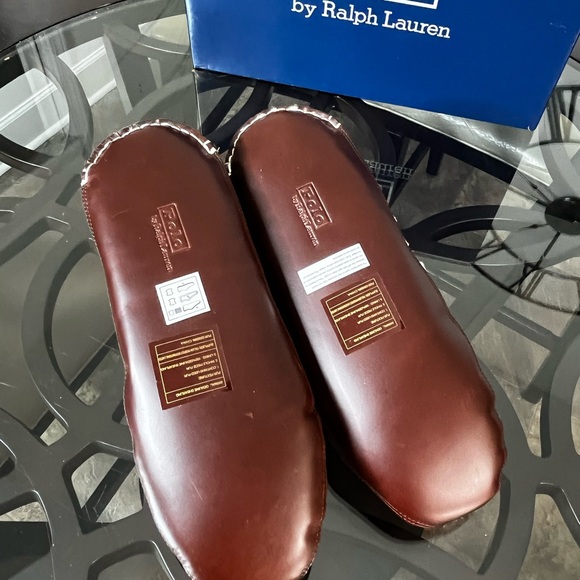 Polo Ralph Lauren Yarmond Tiger Shearling-Lined Slippers Men's Sz 10 New - Picture 5 of 6